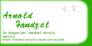 arnold handzel business card